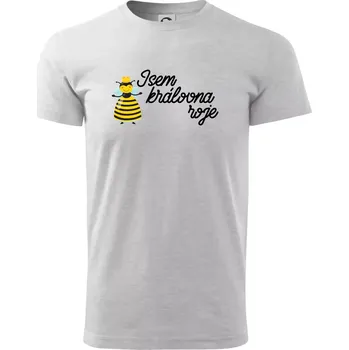 Jsem královna roje - Triko extra velké (5-8XL) - 6XL ( Světlešedý Melír )