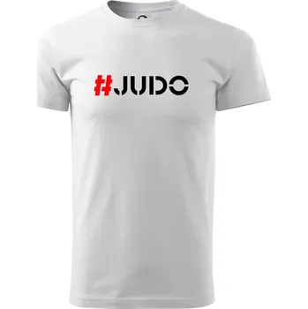 Pánské tričko Judo Hashtag - Triko extra velké (5-8XL) - 8XL ( Bílá )