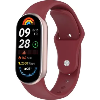 VSECHNONAMOBIL 115539 BUTTERFLY Vyměnitelný řemínek pro Xiaomi Smart Band 10 / 9 / 8 bordó