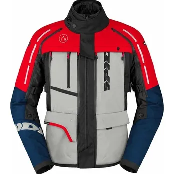 Moto bunda Bunda SPIDI 4 SEASON V3 MODRÁ/LED/ČERVENÁ modrá šedá červená DÁRKY ZDARMA