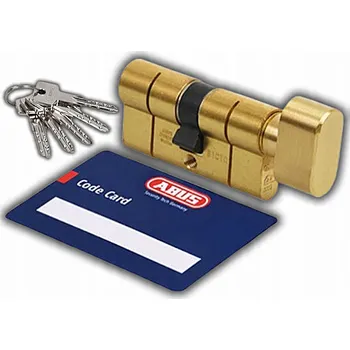 Vložka do dveří VLOŽKA DO ZÁMKU S KNOFLÍKEM DO DVEŘÍ ABUS MOSAZ 5 KLÍČŮ SPOJKA 55G/35