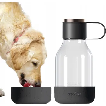 Láhev Asobu TRITAN BLACK 1,5l láhev na vodu Miską dla Psa s miskou