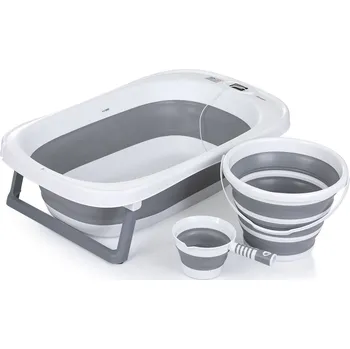 Kojenecká hygiena CHIPOLINO Skládací vanička Bali s doplňky Grey