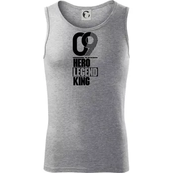 Hero, Legend, King 2009 - Tílko pánské Core - S ( Tmavě šedý melír )