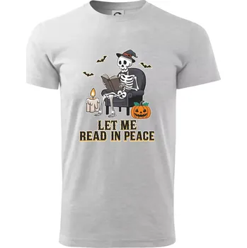 Let me read in peace - Triko extra velké (5-8XL) - 8XL ( Světlešedý Melír )