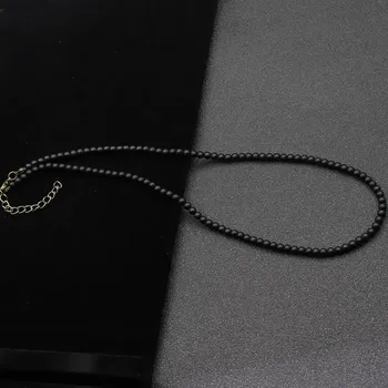 Náhrdelník Pánský náhrdelník z přírodního kamene | krátký náhrdelník, módní doplněk - Onyx