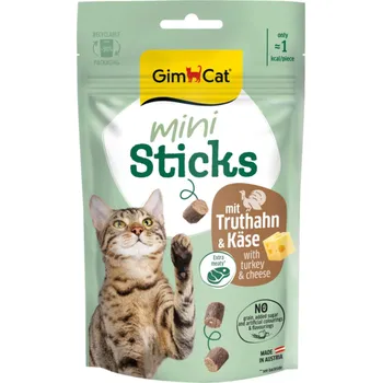 Pamlsek pro kočku 50g GimCat Mini Sticks - krůtí a sýr