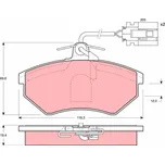 Sada brzdových destiček, kotoučová brzda LUCAS GDB1057