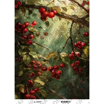 Umělecký papír Rýžový a soft papír na decoupage - Obraz příroda - KB01517 Materiál: Soft, Rozměr: A4