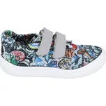 Síťované tenisky Jonap barefoot B7 graffiti - bílá podrážka 26