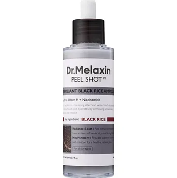 Pleťový krém Dr.Melaxin - Peel Shot Exfoliating Black Rice Ampoule - Exfoliační Ampulka s vodou z rýžových otrub - 80 ml
