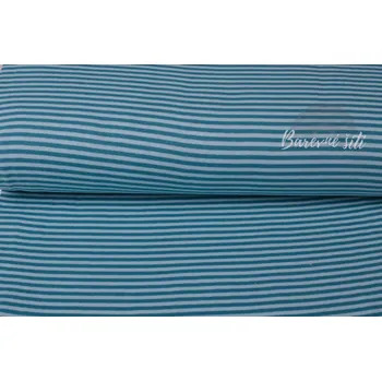 Náplet pruhovaný tyrkysový (E) (Hladký náplet s pruhy)