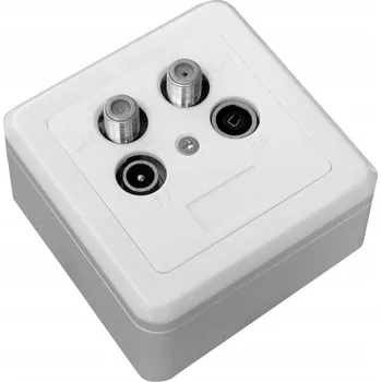 Elektrická zásuvka Anténní zásuvka nástěnná DSE bílá