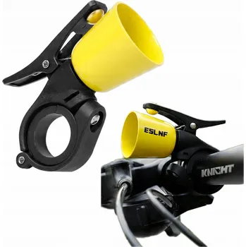 Zvonek na kolo Hlasitý a pohodlný zvonek na elektrickou koloběžku, zvonek na kolo, žlutý