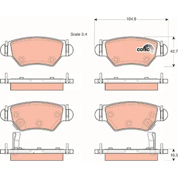 Brzdová destička Sada brzdových destiček, kotoučová brzda LUCAS GDB1471
