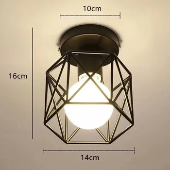 Retro industrialní lustr | stropní svítidlo, LED lampa - Černá-1