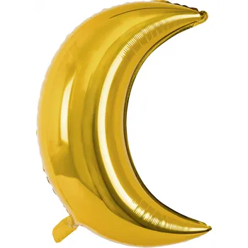 Balónek Zlatý fóliový balónek měsíc 60 cm – dekorace na oslavu