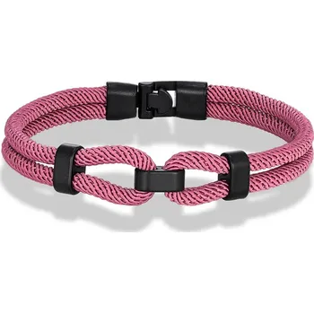 Náramek Námořnický uzlový náramek pro muže | pánský náramek, stylový doplněk - Tora fialová , 19 cm