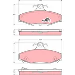 Sada brzdových destiček, kotoučová brzda LUCAS GDB3135