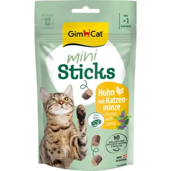 Pamlsek pro kočku 50g GimCat Mini Sticks - kuřecí se šantou kočičí