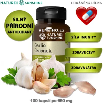 Vůně do bytu ❤️ Nature’s Sunshine GARLIC | Česnek | PŘÍRODNÍ IMUNITNÍ PODPORA | AKCE: - 40 % SLEVA ❤️ 100 kapslí po 650 mg ❤️ Nature’s Sunshine® USA - KVALITNÍ 100% Přírodní doplňky stravy, kosmetika, esenciální oleje, příslušenství Natures Sunshine ❤️ VEMsiHO.cz -