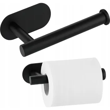 DRŽÁK VĚŠÁK NA TOALETNÍ PAPÍR BEZ VRTÁNÍ SAMOLEPICÍ WC KOUPELNA