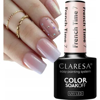 Lak na nehty Claresa hybridní lak na nehty FRENCH TIME 7 pro francouzskou manikúru a baby boomer