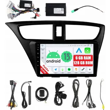 Autorádio 2DIN AUTORÁDIO S NAVIGACÍ ANDROID pro HONDA CIVIC IX 9, 6/128 GB, DSP, CARPLAY, LTE