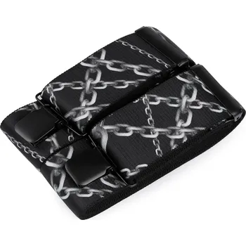 Kšandy Šle motorkářské šíře 5 cm Řetězy - černé