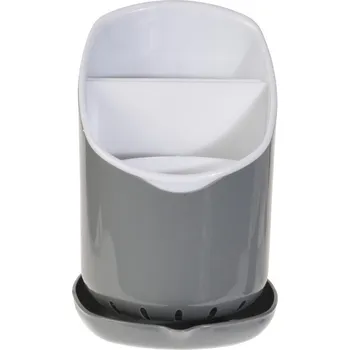 Odkapávač na nádobí Odkapávač na příbory 12 x 11 cm šedý