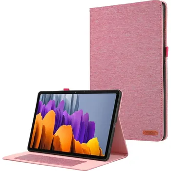 Pouzdro na tablet VSECHNONAMOBIL 115426 FABRIC Zaklápací kryt pro Samsung Galaxy Tab S9 FE / Tab S10 FE / Tab S10 Lite růžový