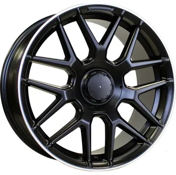 Disk Alu kola Racing Line B1258, 18x8.5 5x112 ET43, černá matná + leštěný límec vhodné pro Mercedes S W221 (do 2013)