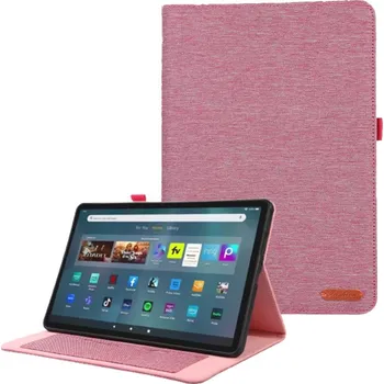 Pouzdro na tablet VSECHNONAMOBIL 115575 FABRIC Zaklápěcí kryt pro Amazon Fire Max 11 růžový
