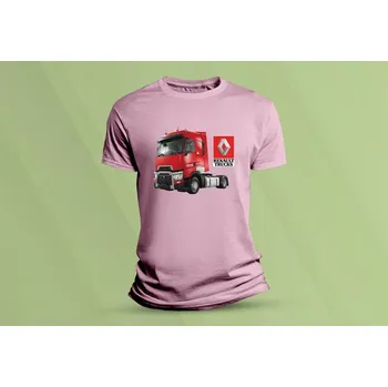 Dětské bavlněné tričko Renault Trucks. Růžová velikost 104 (3-4 roky)