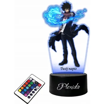 Lampička LAMPKA na SKLE Anime My Hero Academia Dabi Manga LED 3D + DÁLKOVÝ OVLADAČ 16 BAREV