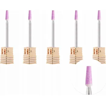 Fréza kamenná na nehty Růžový kužel na zmatnění nehtové ploténky 5ks Aba Group