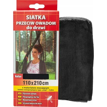 Moskytiéra do dveří a oken, černá síťovina + suchý zip proti hmyzu