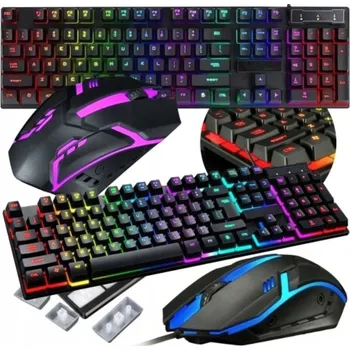 Klávesnice HERNÍ KLÁVESNICE S LED PODSVÍCENÍM A MYŠ – SET