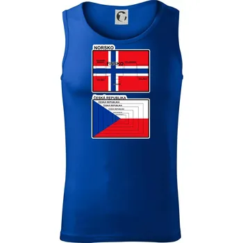 Norská a česká vlajka - Tílko pánské Core - L ( Královská modrá )