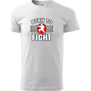 Pánské tričko Judo Born to fight - Triko extra velké (5-8XL) - 8XL ( Bílá )