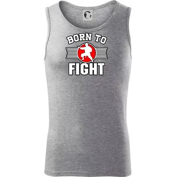 Judo Born to fight - Tílko pánské Core - S ( Tmavě šedý melír )