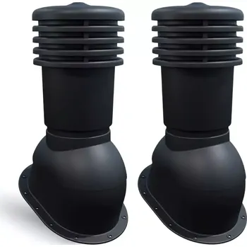 VENTEOB - Větrací střešní komínek 150 mm do neprofilovaných krytin, černá