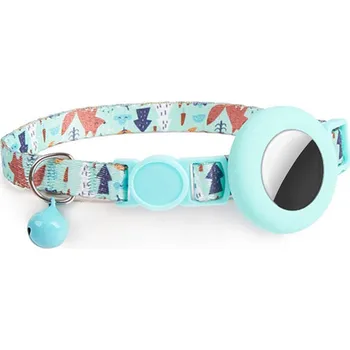 Pouzdro na tablet VSECHNONAMOBIL 115854 VSECHNONAMOBIL JINGLY PAW Obojek se zvonkem a pouzdrem pro Apple AirTag BLUE FOREST