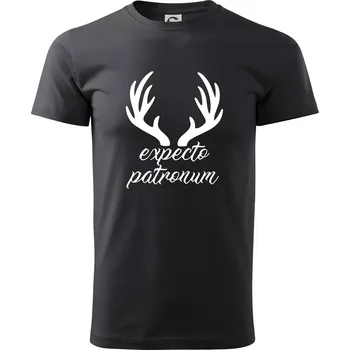 Pánské tričko Harry - Expecto patronum - Klasické pánské triko vyšší gramáže - XS ( Ebony gray )