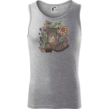 Stará bota 50 - Tílko pánské Core - L ( Tmavě šedý melír )