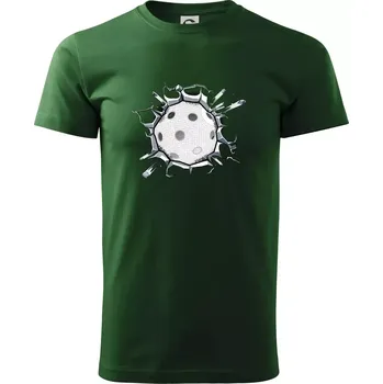 Pánské tričko Florbal míč v triku - Triko extra velké (5-8XL) - 7XL ( Lahvově zelená )