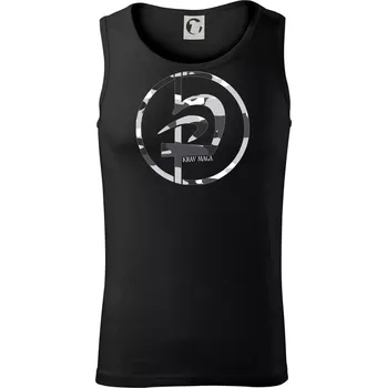 Krav maga maskáčový nápis - Tílko pánské Core - L ( Černá )
