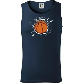 Basketbal míč v triku - Tílko pánské Core - S ( Námořní modrá (velmi tmavá - téměř černá) )