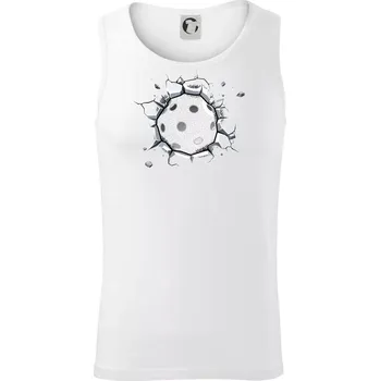 Florbal míč v triku - Tílko pánské Core - S ( Bílá )