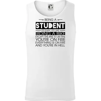 Being a student - bike - Tílko pánské Core - 2XL ( Bílá )